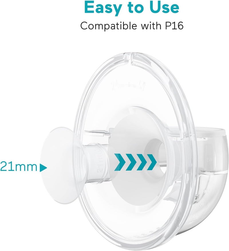 Paruu P16 Flange Insert 21mm, Original Replacement Only for P16 Wearable Breast Pump, 4 Pack Original Accessories - Image 2